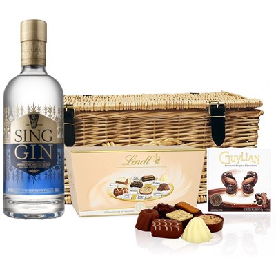 Sing Gin 70cl And Chocolates Hamper